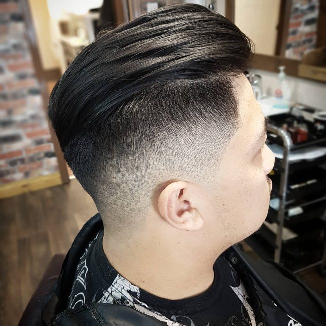Feathered Slick Back and Undercut