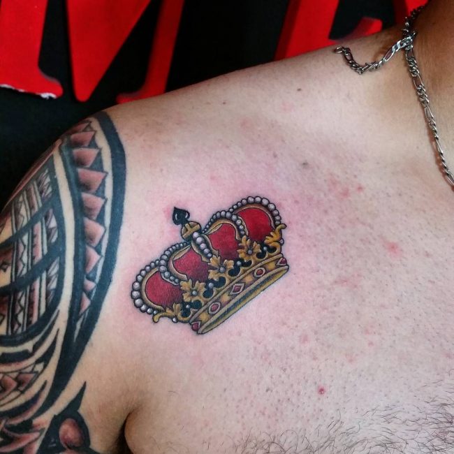 Tattoo uploaded by Ionut Robert  chest skull crown hands king   Tattoodo
