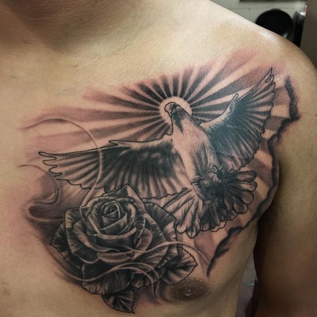 60 Dove Tattoo Designs for Men - A Bird of Great Significance