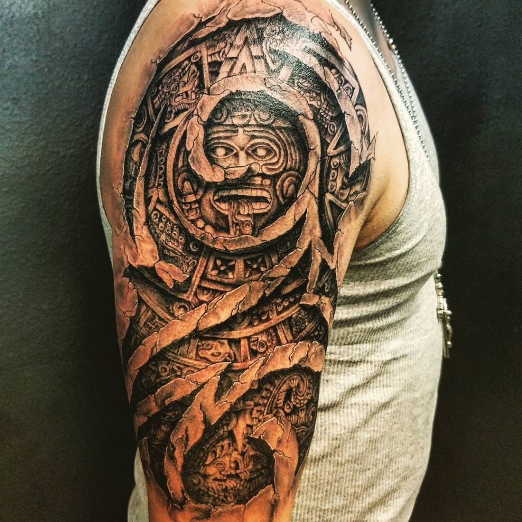 85 Mighty Aztec Tattoo Designs - Striking, Provocative and Distinctive