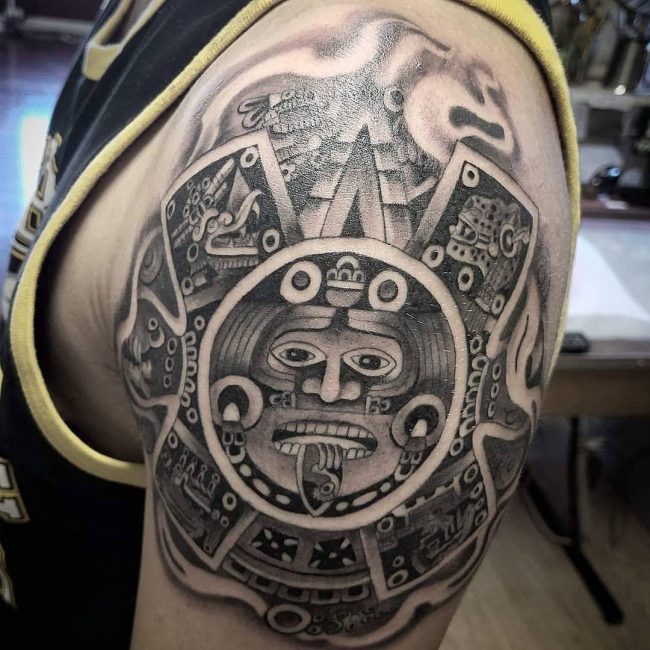 85 Mighty Aztec Tattoo Designs Striking, Provocative and Distinctive