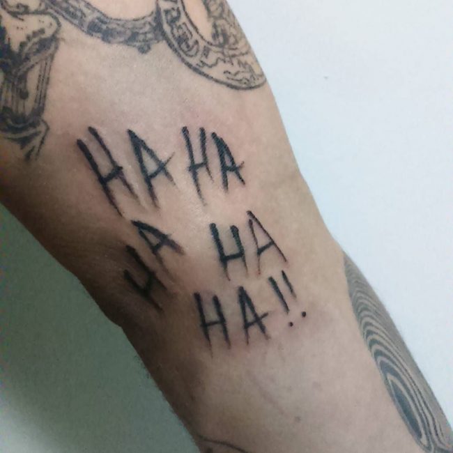 Joker Hahaha Tattoo Arm - tattoo design
