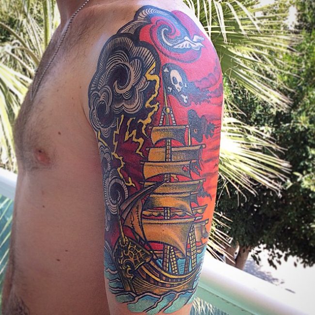 pirate-ship-tattoo-83