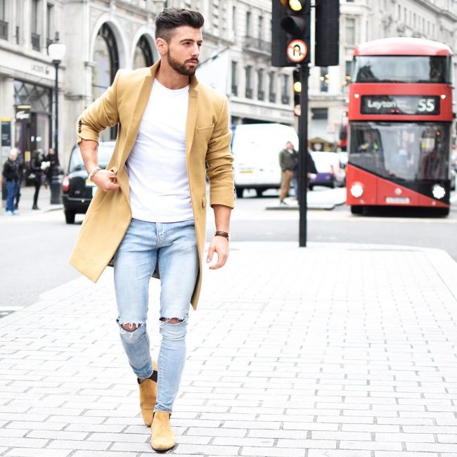 10 Light Brown Boots with a Matching Long Jacket