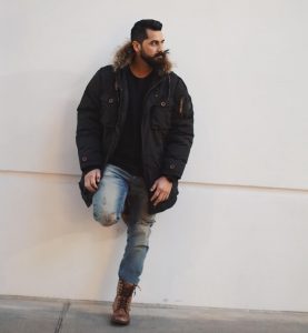 11 Jacket With Distressed Denims
