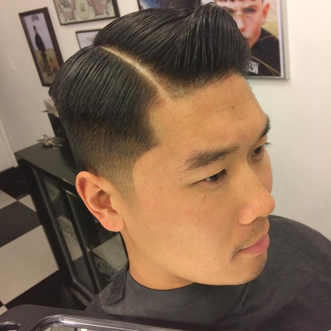 13-sleek-hard-part-haircut