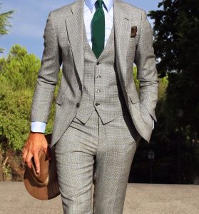 15 Checked Three Piece Suit