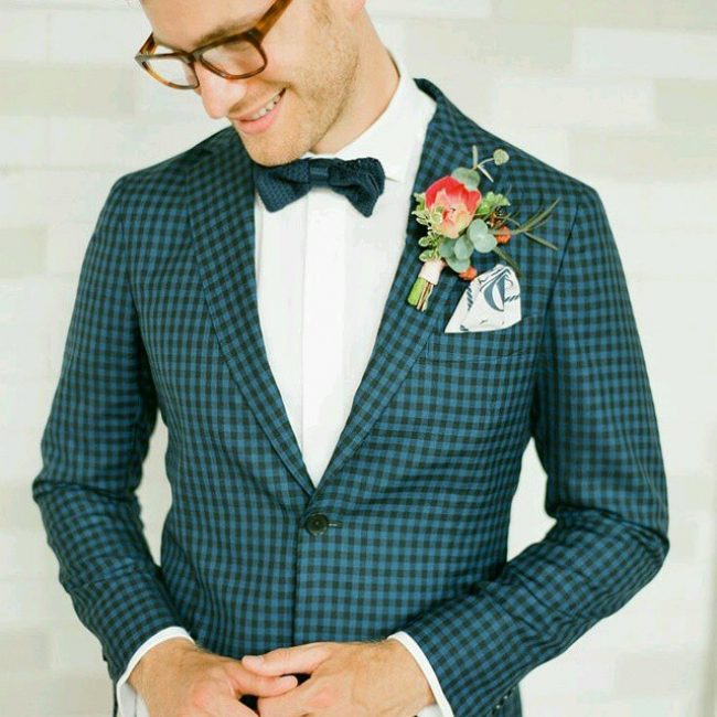 15 Trendy Checked Green Suit
