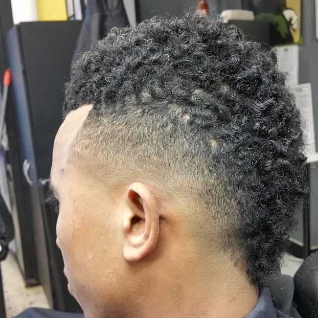 18 Funky Short Curly with a Nice Fade