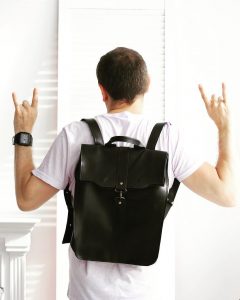 19 Black Backpack & White T-Shirt