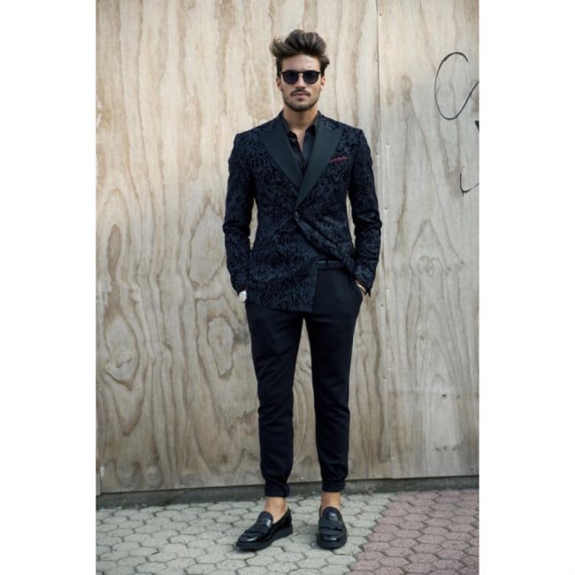 20 Double Breasted Navy Blue Suit
