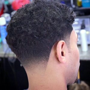 23 Curly with Smooth Tapered Fade