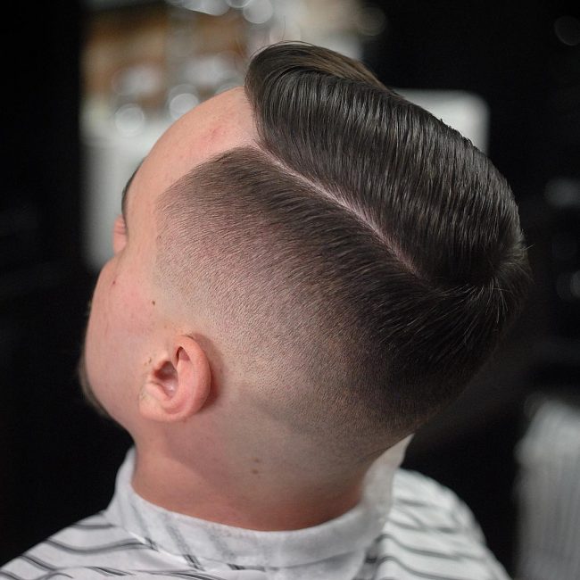 24 Skin Fade With Side Sweep