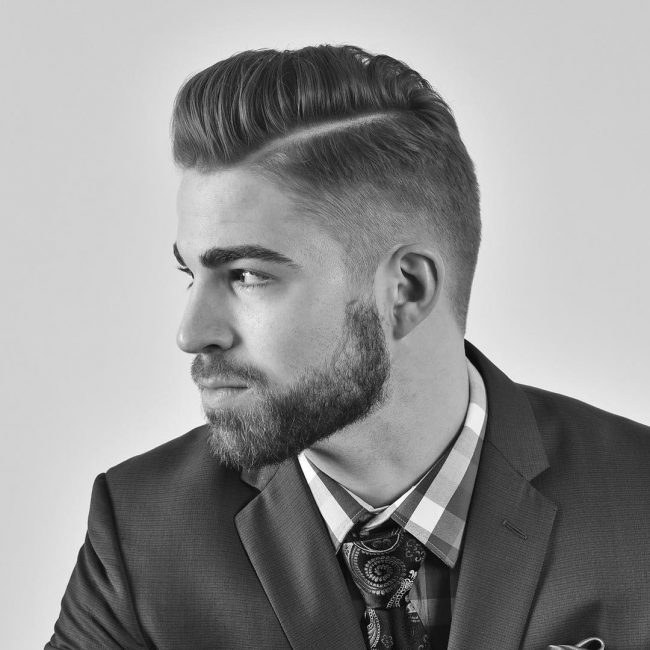 29-adorable-hard-parted-and-tapered-pompadour
