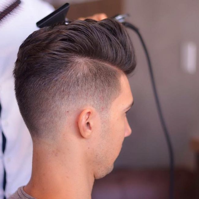 3 Quiff with Angular Parting
