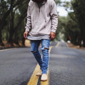 4 Hood and Distressed Jeans