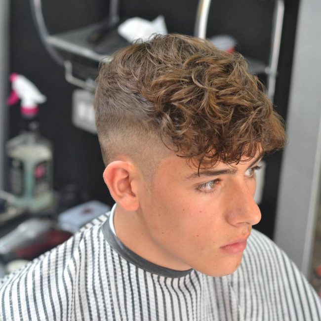 49 Natural Curls with High Fade