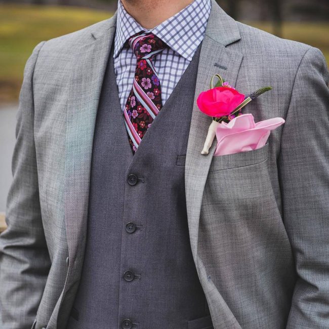 5 Three Piece Suit With Checked Shirt