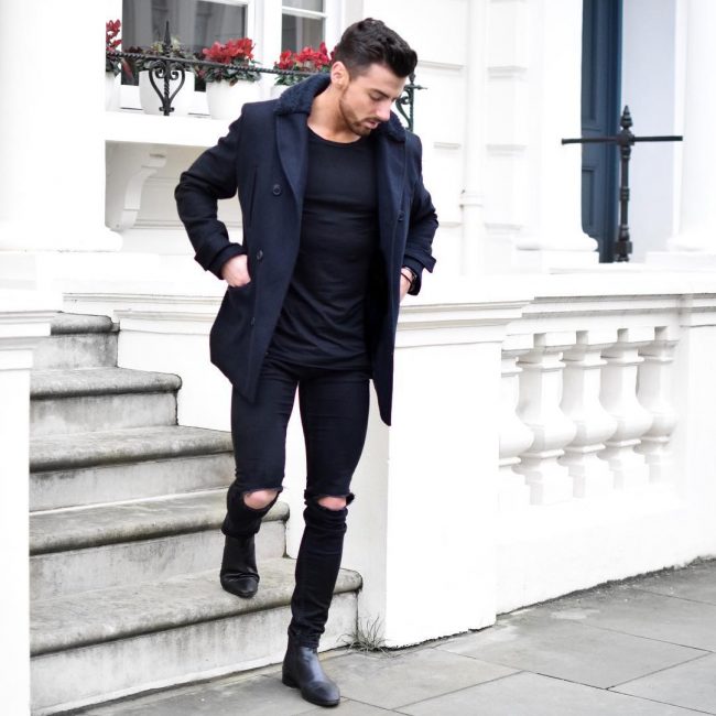 outfits with black boots men