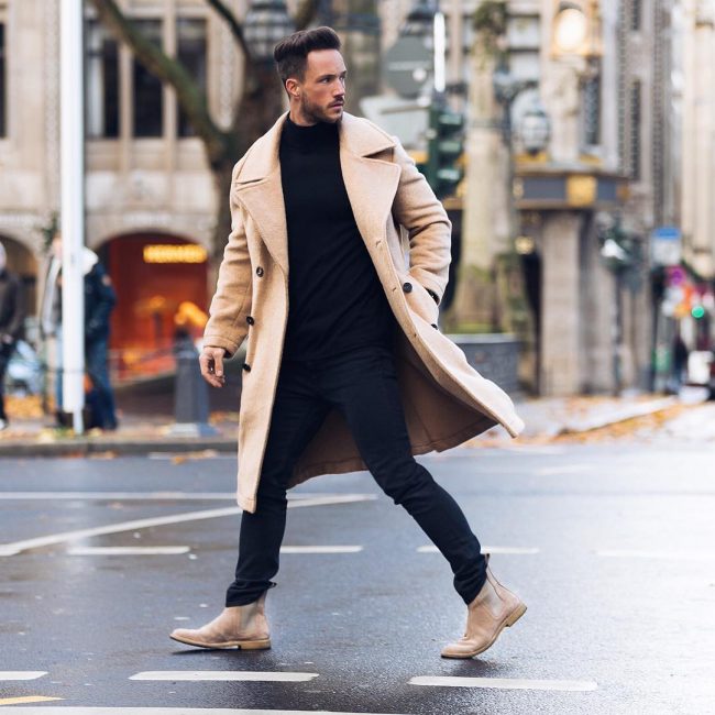 7-light-brown-boots-with-winter-coat - StyleMann