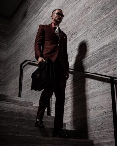 8 Cool Maroon Continental Suit