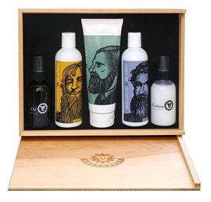 Beardsley In The Box Beard Care Gift Set - Full Size Beard Shampoo, Beard Conditioner, Beard Lotion and Beard Oil