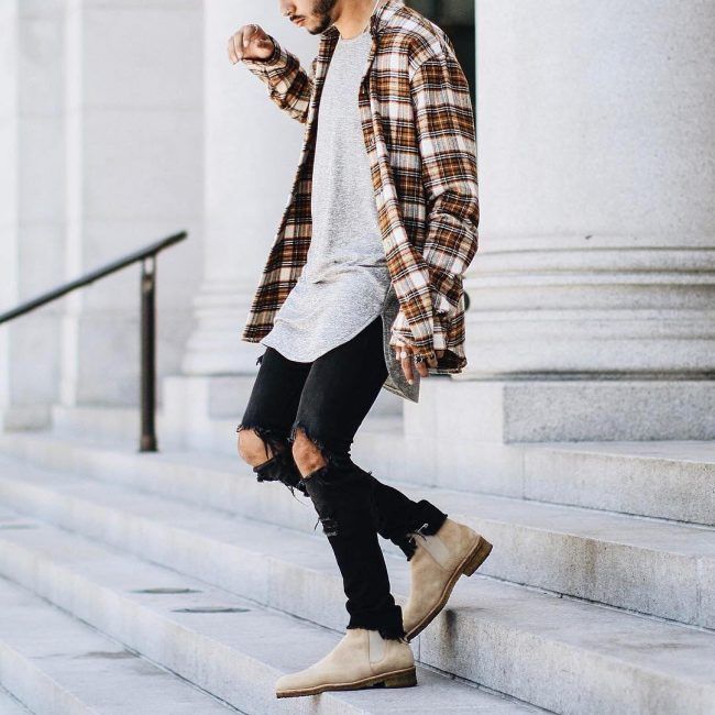outfits with chelsea boots men