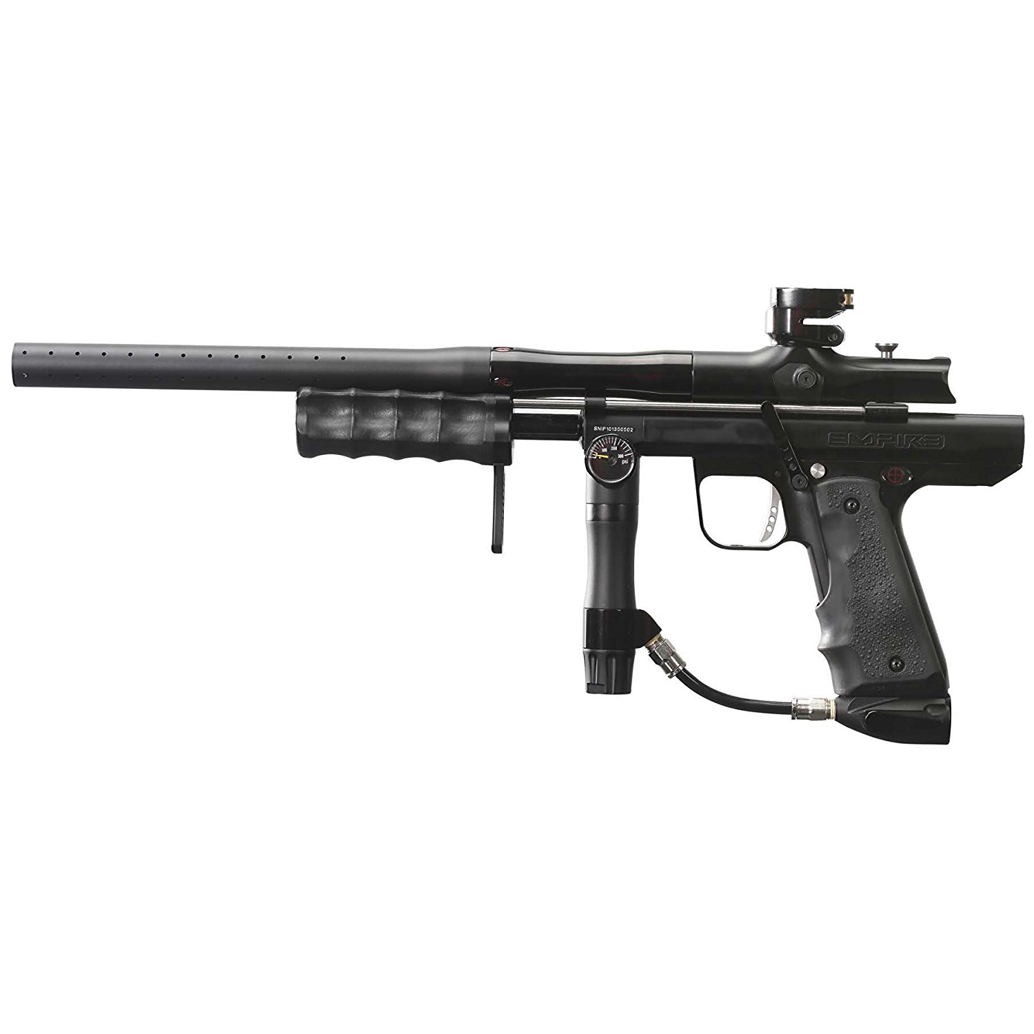 Empire Paintball Sniper Pump Marker with Barrel Kit, Dust Black Polished Black