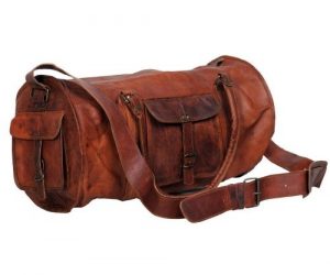 Komal's Passion Leather 24 Inch Duffel Travel Gymovernight Weekend Leather Bag