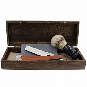 vintage-cut-throat-straight-razor-solid-wood-stainless-steel-combo-handle-bristle-shaving-brush-natural-whetstone-and-wooden-box-set