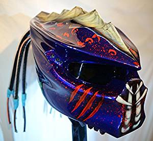 kustomzairbrushing Double Blue Predator Helmet (XX-Large)