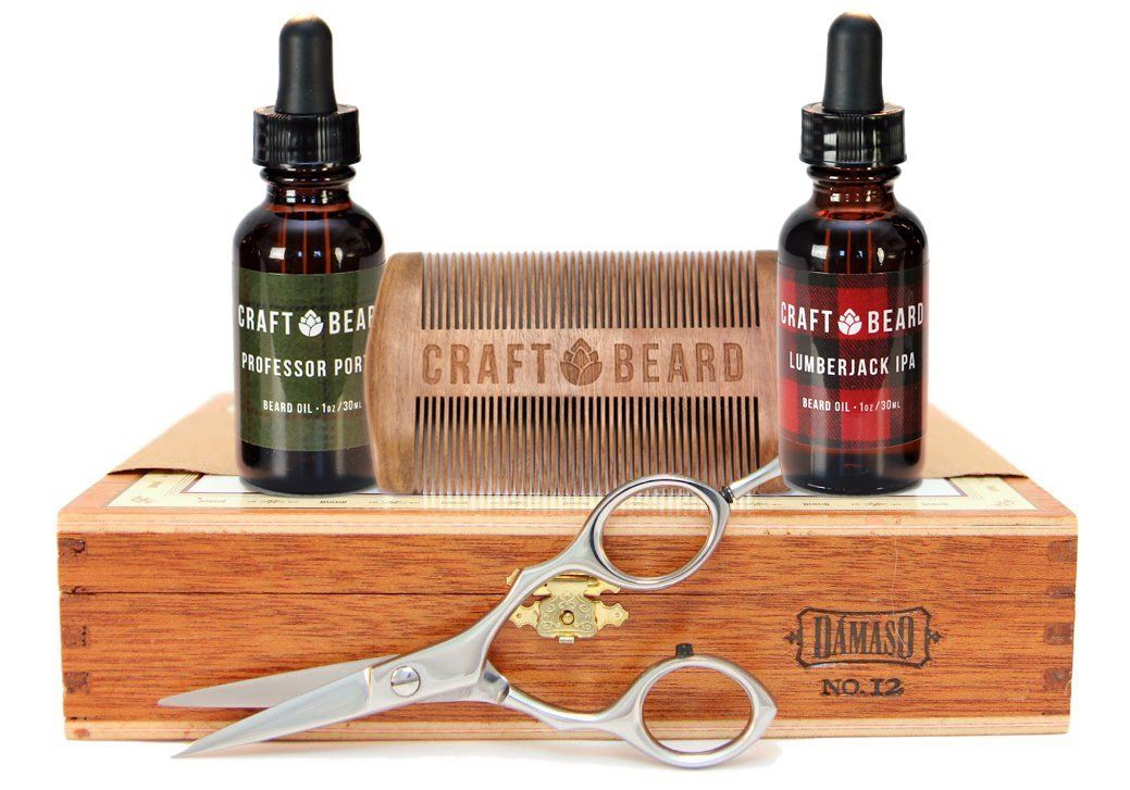 Premium Men's Beard Grooming Kit by Craft Beard | Beard & Mustache...