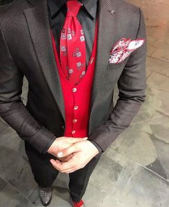 11 With Red Waistcoat and Tie