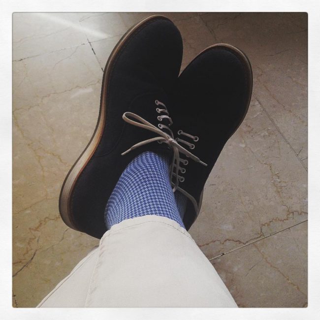 12 Sassy Blue Patterned Socks