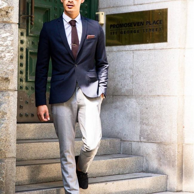 What color pants would go best with a black blazer and gray shirt? - Quora