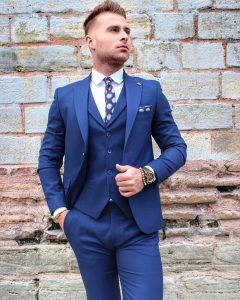 14 Blue Suit Vest & Matching Blue Suit