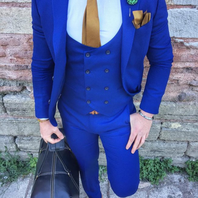 25 Ways to Style Blue Vest - A Secret Fashion Route for a Modern Man