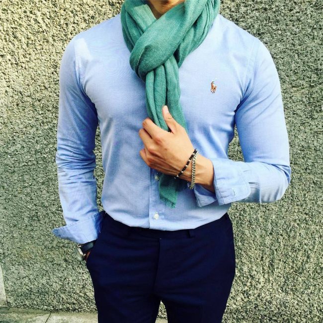 18 Polo Shirt With Scarf