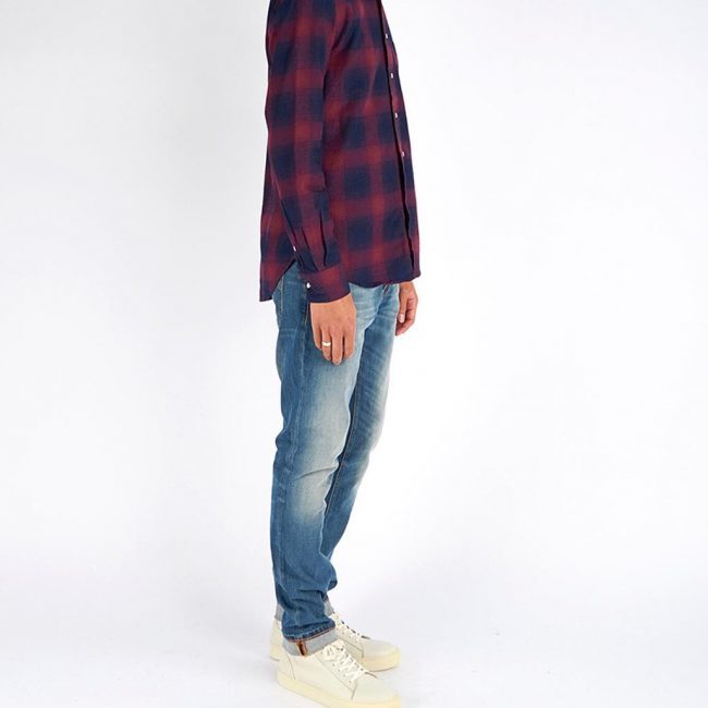 19 Burgundy and Blue Flannel