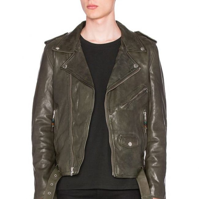 19 Fabulous Leather Jacket in Military Green