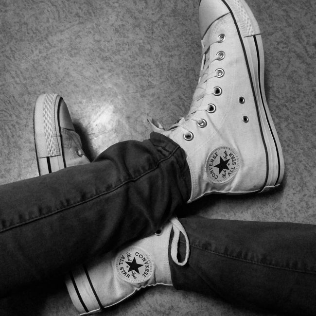 lined converse high tops