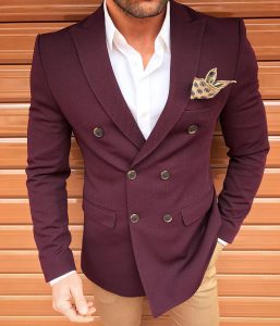 20 The Double Breasted Blazer with a Signature Flowered Pocket Square