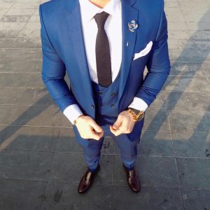 23 Blue Fancy Suit Vest