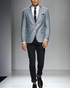 24 Grey Designer Blazer & Fitting Black Pants