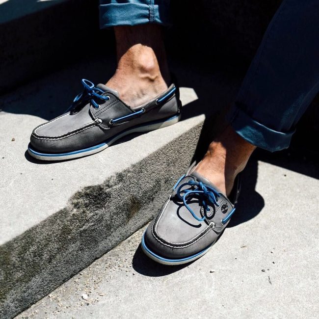 timberland grey boat shoes