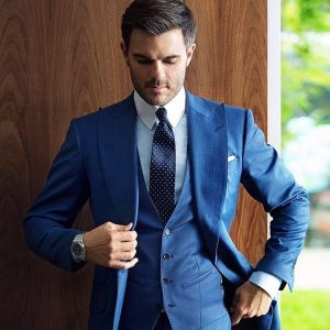 4 A Blue Suit Vest & A Matching Blue Suit