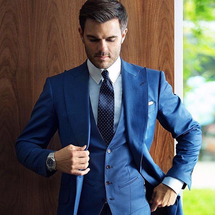 4 A Blue Suit Vest & A Matching Blue Suit - StyleMann