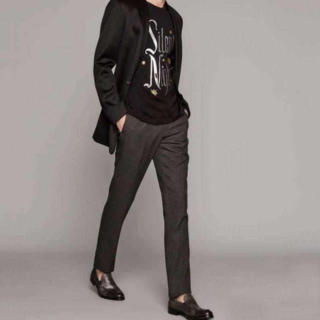 4 Gray Pants & Long Black Suit Jacket