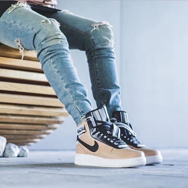 4 High Top Athletic Sneakers With Ripped Jeans