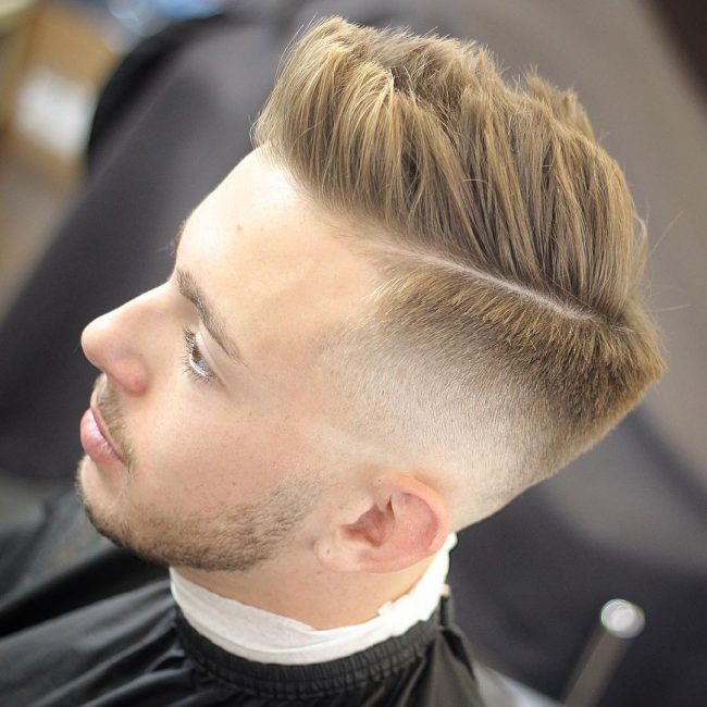 low fade haircut for white men